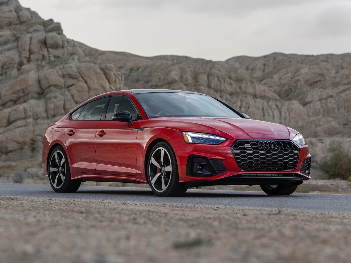 2025 Audi A5 Sportback S line 45 Tango Red Front Quarter View