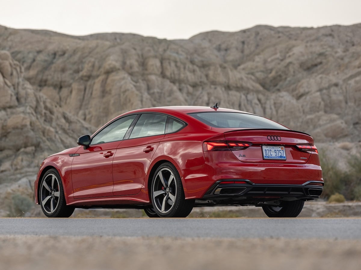 2025 Audi A5 Sportback S line 45 Tango Red Rear Quarter View