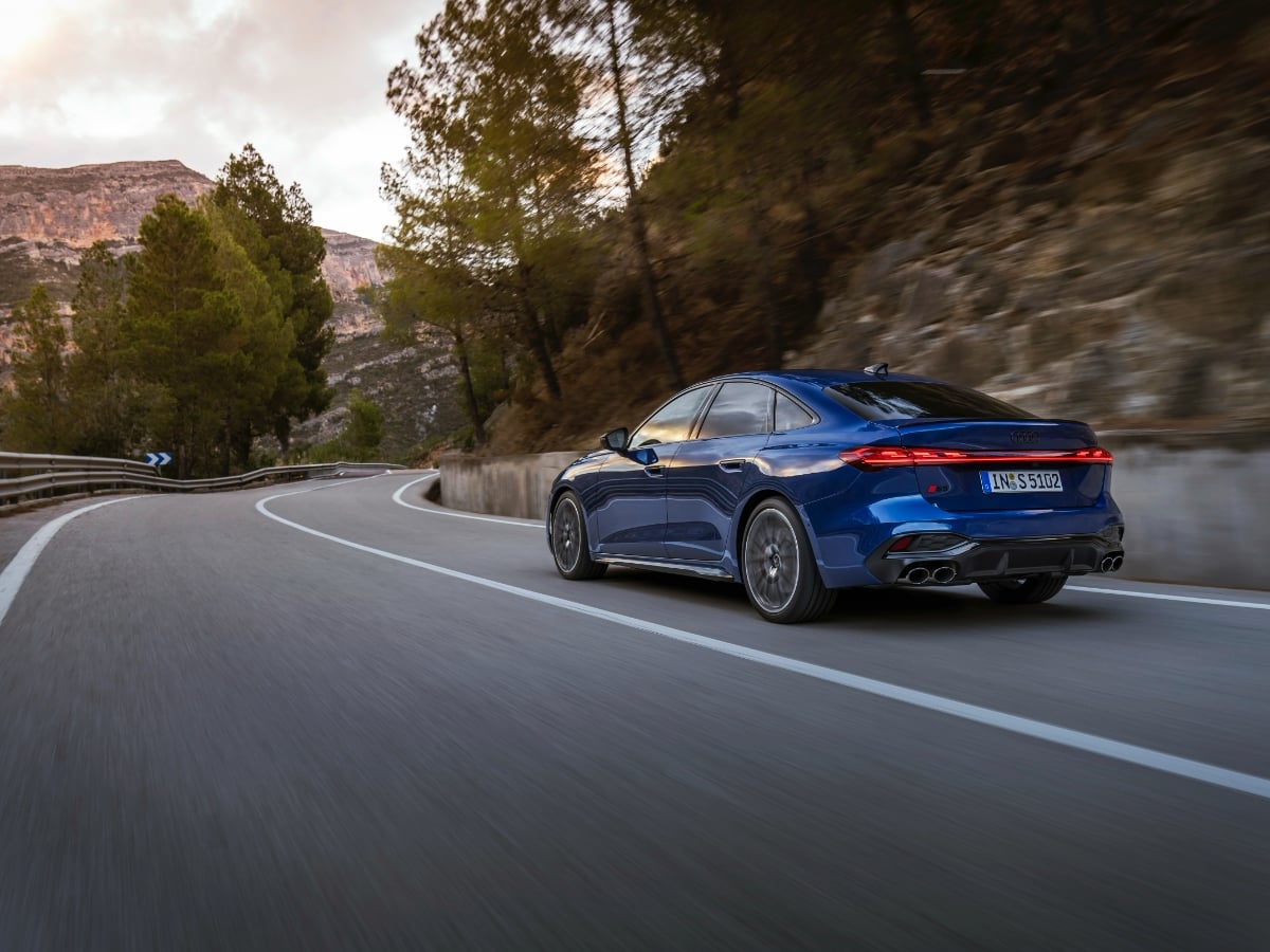 2025 Audi S5 Blue Rear Quarter Action