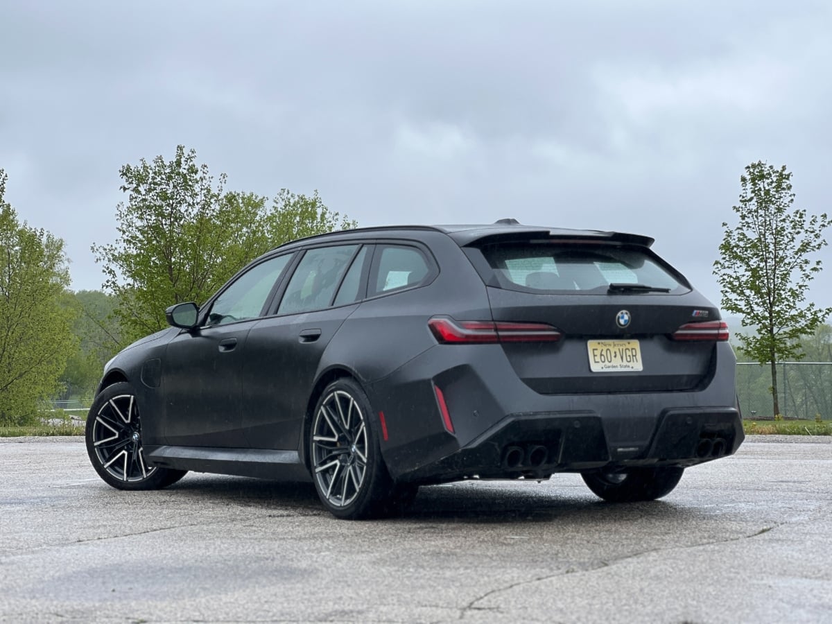 2025 BMW M5 Touring Dark Gray Rear Quarter View