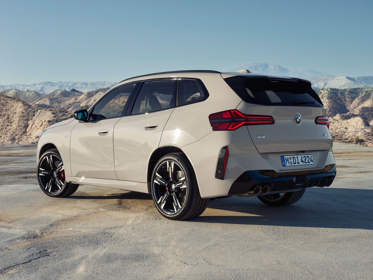 2025 BMW X3 M50 xDrive White Rear Quarter View European model