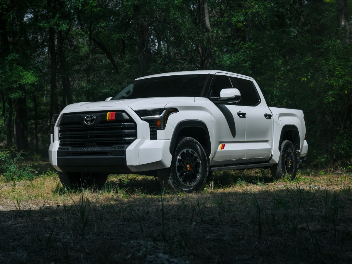 2025 Toyota Tundra TRD Rally White Front Quarter View