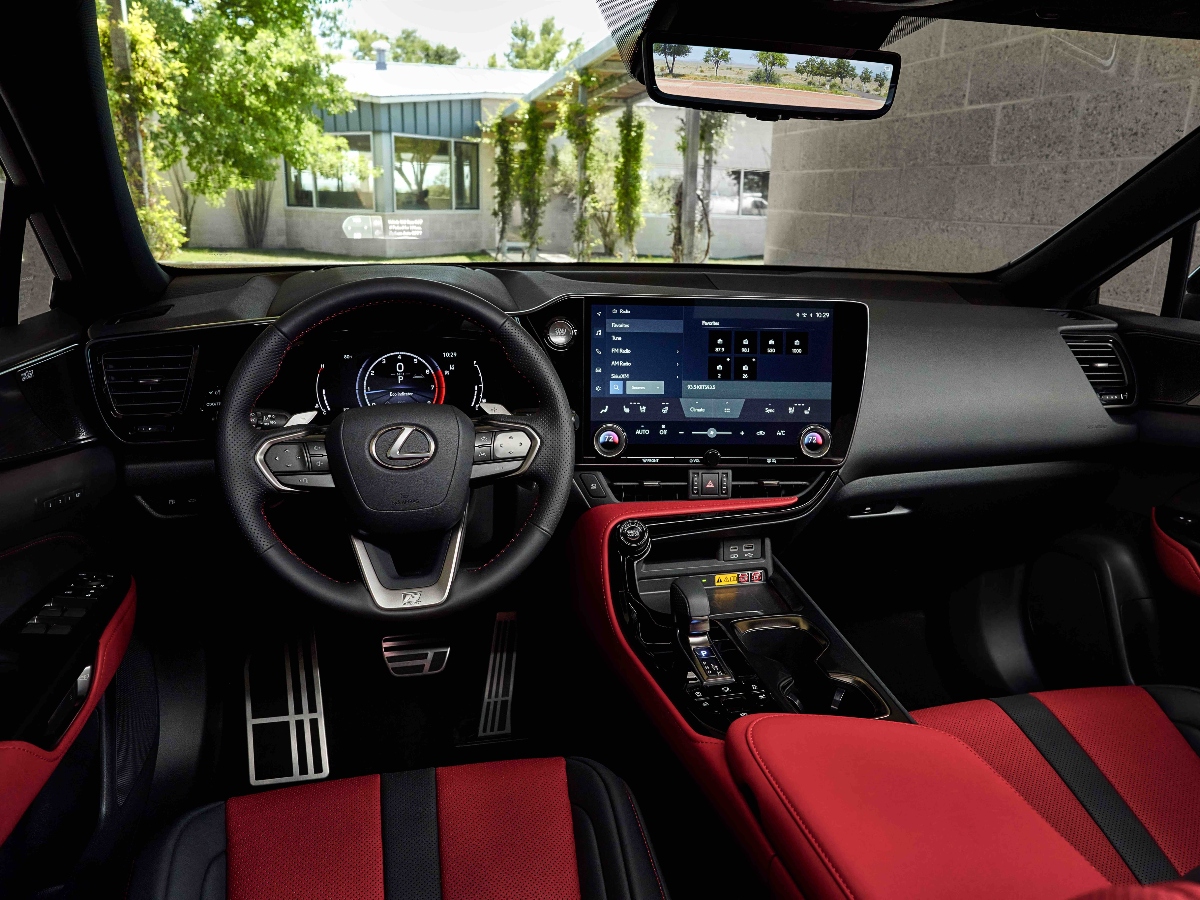 2026 Lexus NX 350 F Sport Red Interior Dashboard