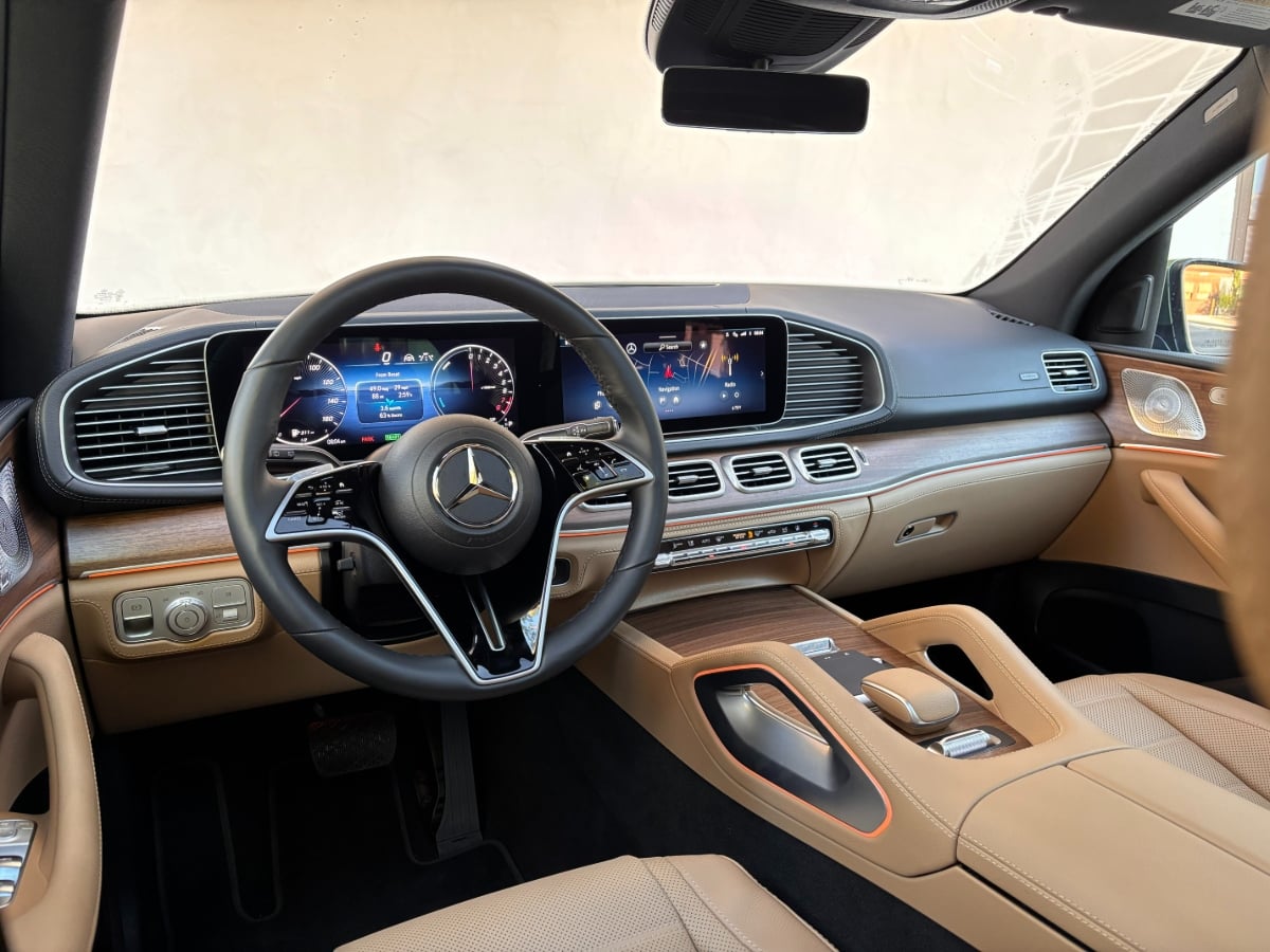 2026 Mercedes-Benz GLE 450e Catalana Beige and Black Leather Interior Dashboard