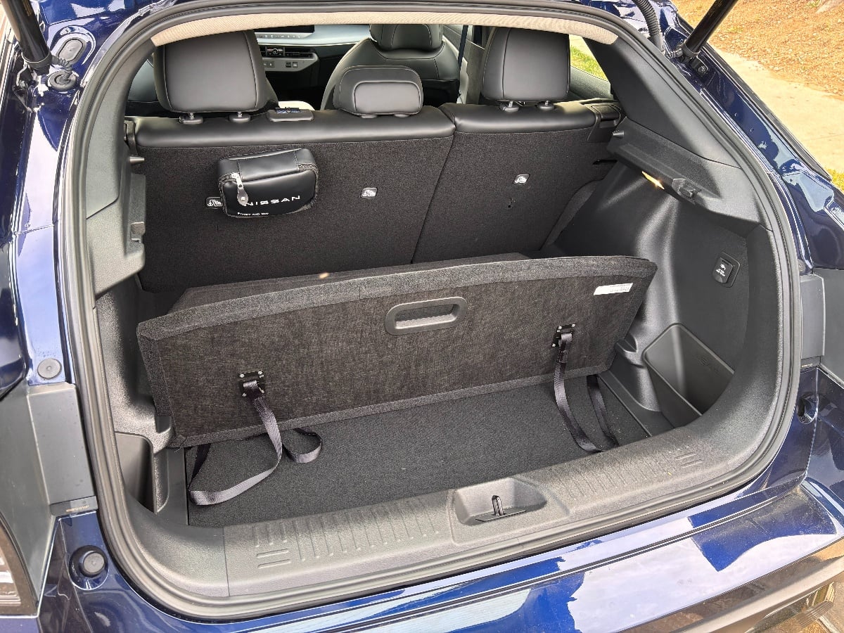 2026 Nissan Leaf Platinum+ Cargo Area with Divide N Hide