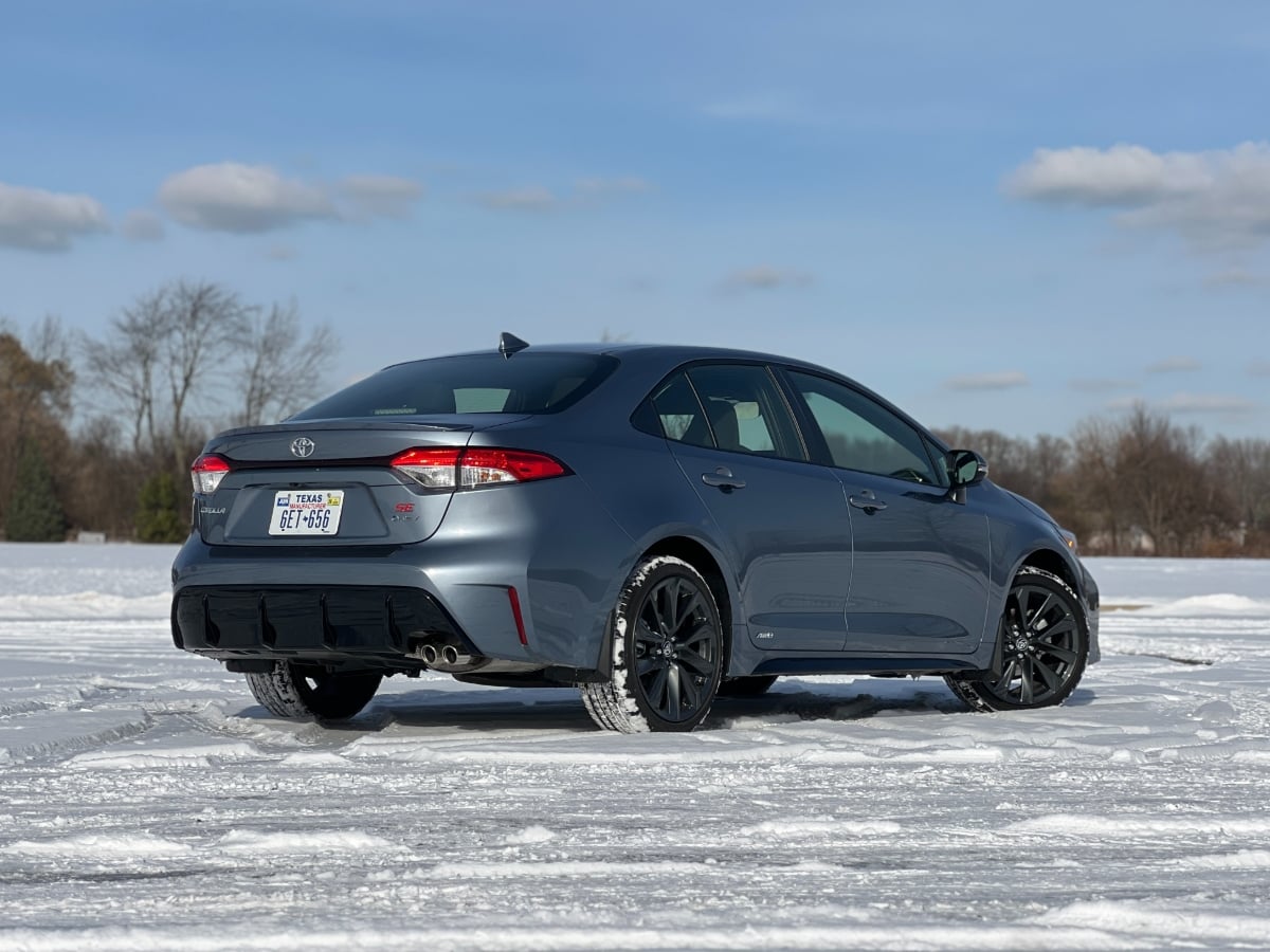 2026 Toyota Corolla Hybrid SE Celestite Gray Rear Quarter View