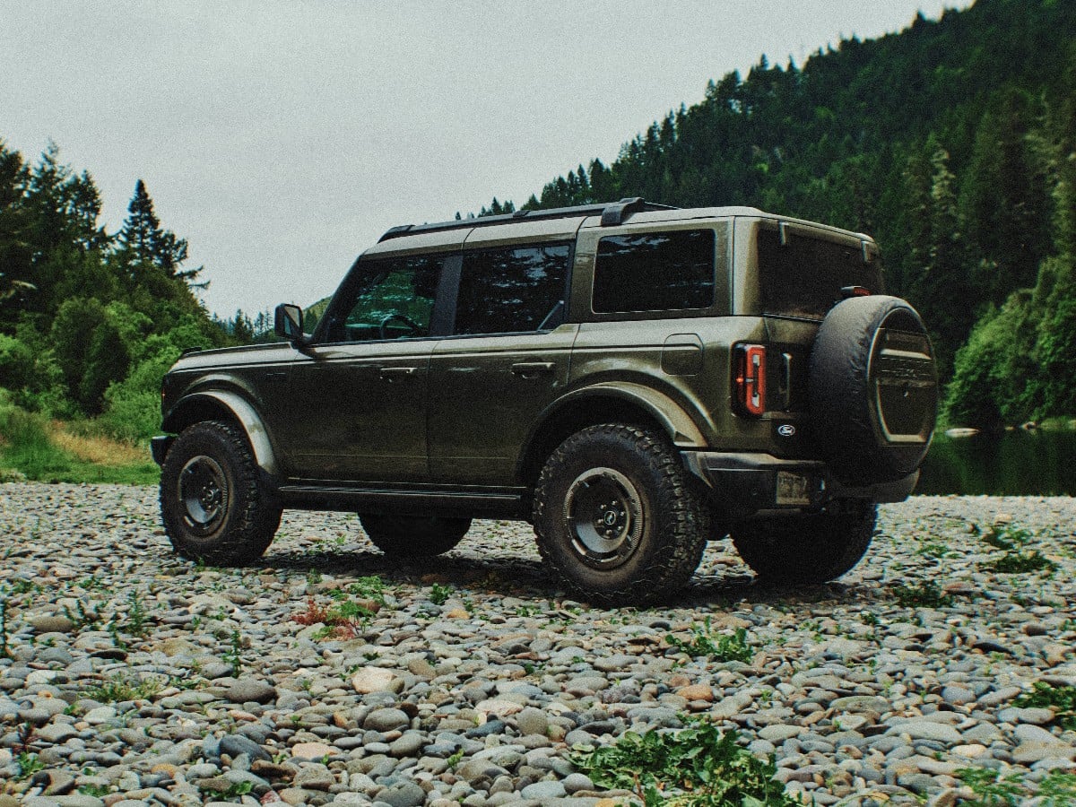 2027 Ford Bronco Filson Rear Quarter View Off-Road
