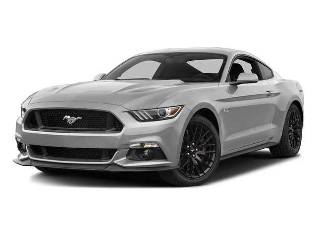 Ingot Silver Metallic 2016 Ford Mustang Pictures Mustang Coupe 2D GT Premium V8 photos front view