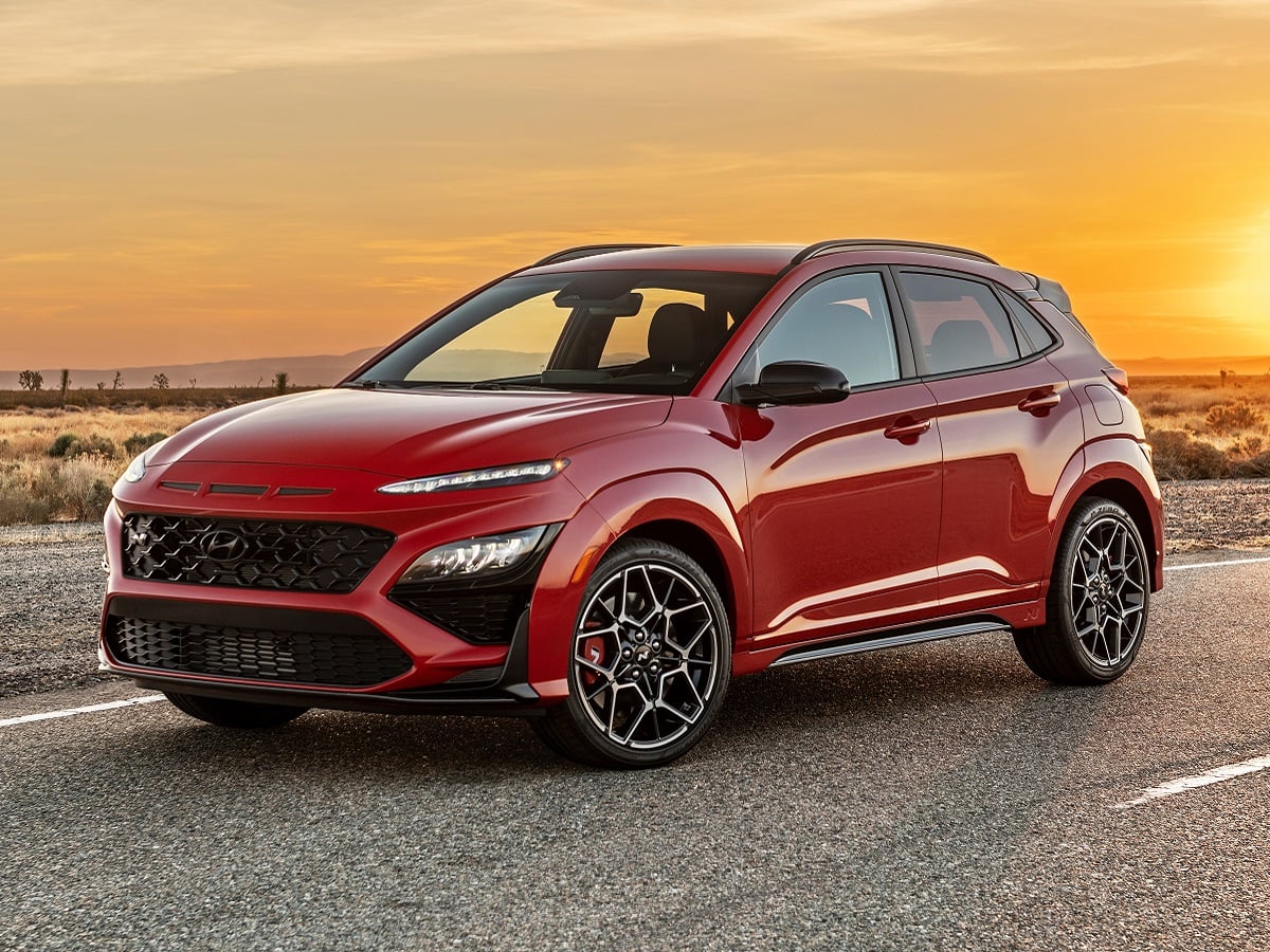 2022 Hyundai Kona N Red Front Quarter View
