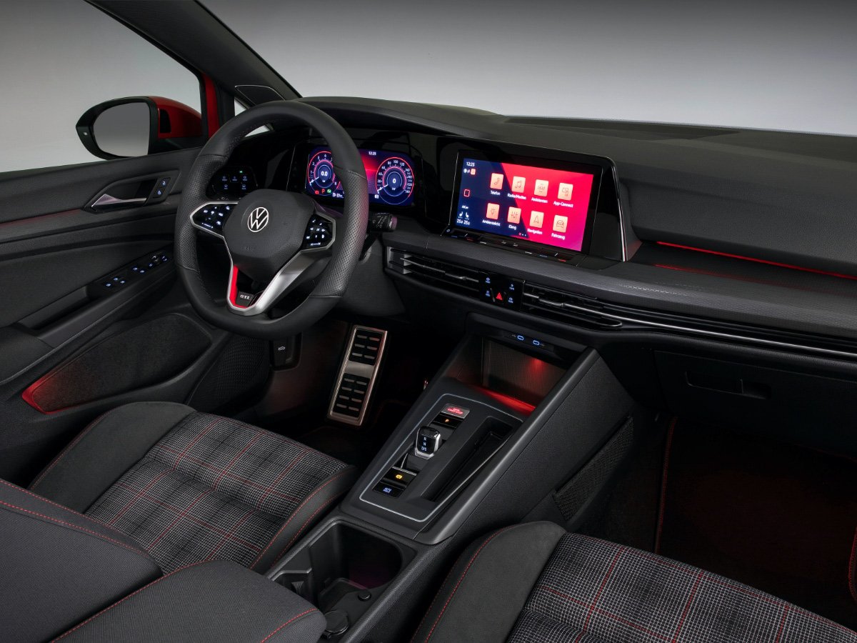 2022 Volkswagen Golf GTI dash and interior view