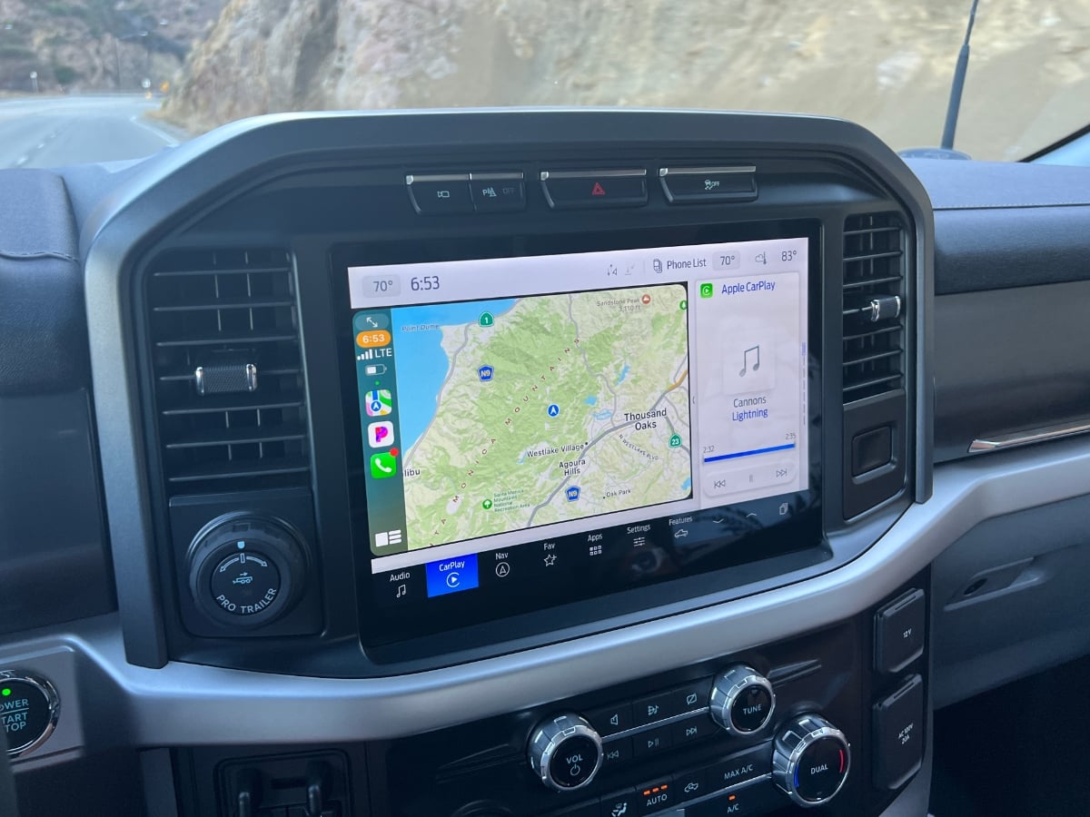2022 Ford F-150 Lightning Pro Infotainment Cannons Lighting on Display