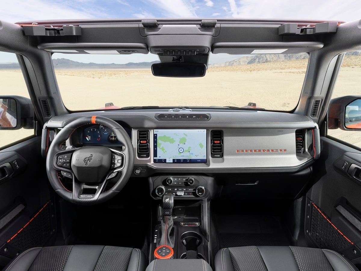 2023 Ford Bronco Raptor Black Onyx Interior Dashboard