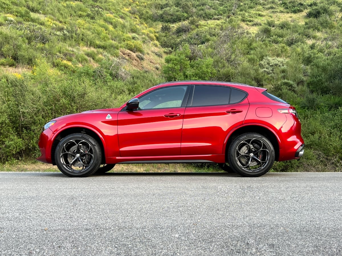 2024 Alfa Romeo Stelvio Quadrifoglio Red Side View