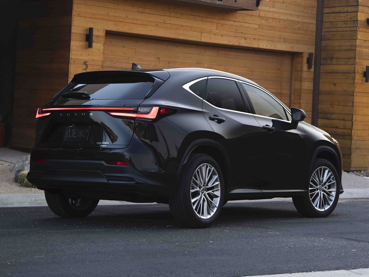 2024 Lexus NX 350 Caviar Rear Quarter View.
