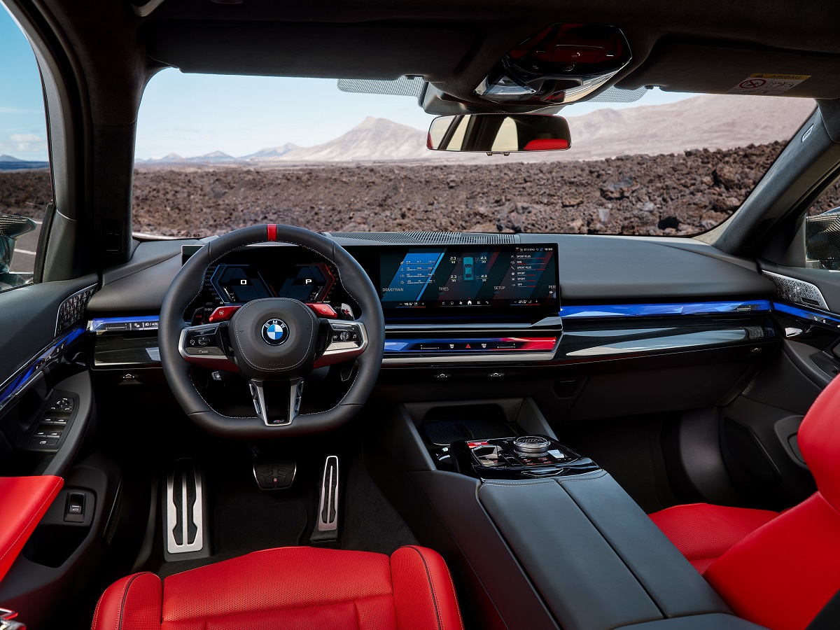 2025 BMW M5 Touring Red Interior Dashboard European Model