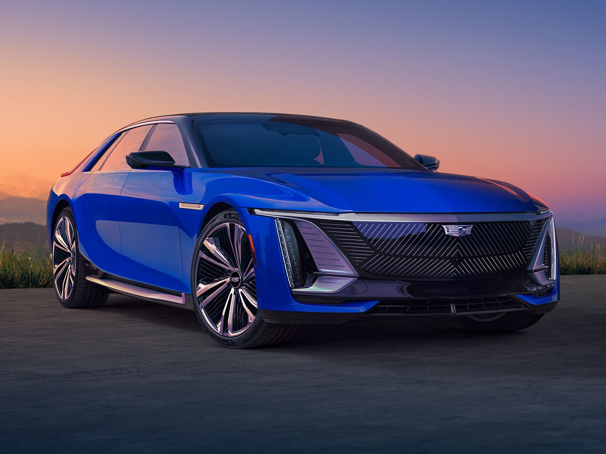 2025 Cadillac Celestiq Blue Front Quarter View