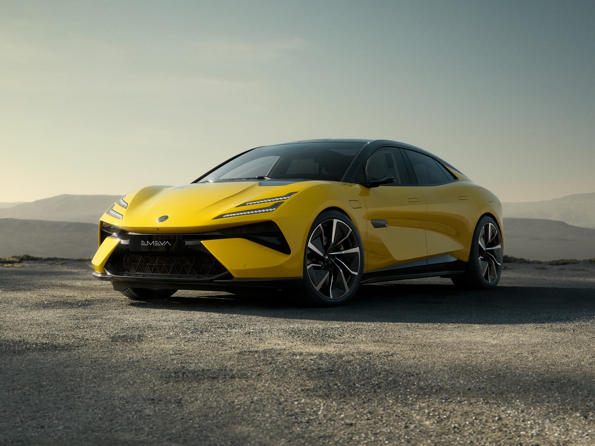 2025 Lotus Emeya Yellow Front Quarter View