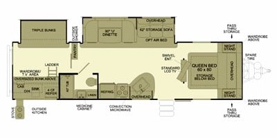 Evergreen Rv Map 2012 Evergreen RV Ever-Lite Series M-35RBS-DS Specs and Standard ...