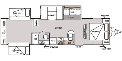 2014 Wildwood by Forest River M-31QBTS Specs and Standard