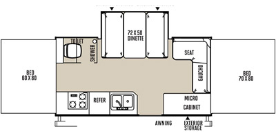 2015 Flagstaff by Forest River M-27SC High Wall Specs and Standard