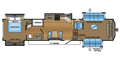 2017 Jayco North Point Series M-383 FLFS Specs and Standard