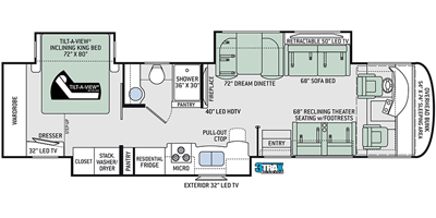 2018 Thor Motor Coach Palazzo Series M-37.4 Freightliner Specs and