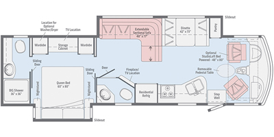 2020 Winnebago Adventurer Series M-35F Ford Specs and Standard