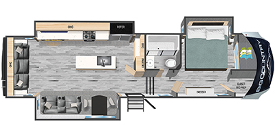 2023 Heartland RVs Big Country Series M-3200RLK Specs and Standard
