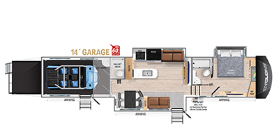 2024 Heartland RVs Cyclone Toy Hauler Series M-4014C Specs and