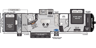 2024 Keystone RV Raptor Toy Hauler Series M-352 Specs and Standard ...